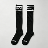 Chaussettes de sport personnalisées en coton et nylon de haute qualité, chaussettes de compression pour hommes, logo personnalisé OEM, chaussettes mi-mollet et mi-genou.
