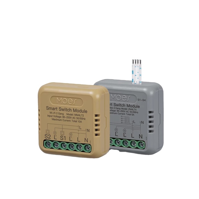 Module MOES Tuya WiFi Zigbee Mini DIY Smart Switch 1-4 Gang Timer Automation Compatible with Google Home Alexa E416