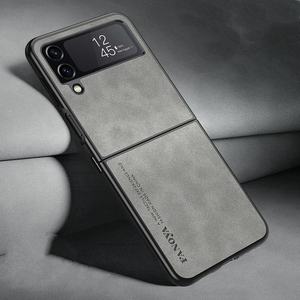 Coque arrière en cuir de mouton pour Samsung pour Galaxy Z Flip <span class=keywords><strong>4</strong></span>/5/6 Coque pare-chocs antichoc étui de téléphone portable étui inclus - Product Image 3