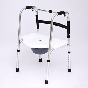 Chaise de douche et de toilette médicale multifonctionnelle réglable en hauteur, déambulateur portable pour personnes âgées - Product Image 5