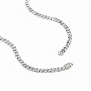Collier chaîne gourmette plaqué or 5 mm avec maillons tendance en forme de diamant, perle, corde, serpent, figaro, boîte, chaînes à billes et motifs numériques - Product Image 1
