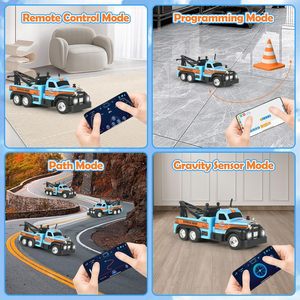 Dwi Dowellin 1/64 Scale <strong>Tow</strong> <strong>Truck</strong> Toy Remote Control Car with Lights, Mini Alloy <strong>Monster</strong> <strong>Trucks</strong>, 2.4GHz Remote &amp; APP Control Car - Product Image 5