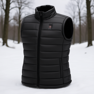 Gilet chauffant électrique pour homme, batterie 16000 mAh, 8 zones, 3 niveaux, hiver, extérieur, léger, rembourrage en polyester, sans manches, fermeture éclair - Product Image 2