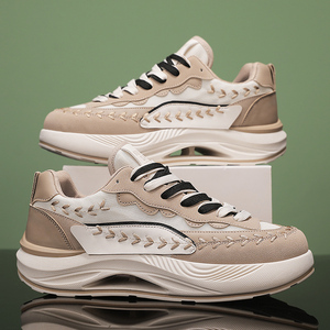 Nouveau produit 39-44 Vente directe d'usine Chaussures en maille pour hommes épaisses Chaussures de marche et de jogging décontractées populaires - Product Image 1