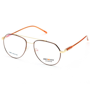 Montures de lunettes rondes grises Jack, verres plats, tendance mode unisexe, monture complète SF9001 - Product Image 1
