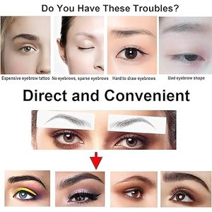Adesivi per capelli 6d come tatuaggi impermeabili per sopracciglia, adesivo per trasferimenti di sopracciglia, tatuaggio temporaneo per sopracciglia, che si stacca dalla forma della toelettatura - Product Image 2
