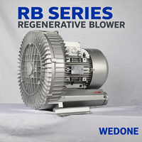 Souffleur régénératif haute pression RB-83D-3 260 Mbar avec ports PF de 2,5 pouces pour systèmes d'air industriels