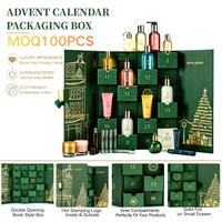 Boîte cadeau calendrier de l'avent de Noël personnalisée, 24 jours, emballage rigide à tiroir magnétique pour cosmétiques, soins de la peau, maquillage