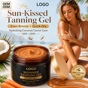 Gotas de Gel Bronceador Herbal Orgánico, Gomitas Bronceadoras Doradas para el Cuerpo, Proceso Natural que Promueve la Salud de la Piel, Solución en Suero para un Brillo Natural - Product Image 1