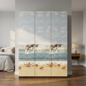 Azulejos de Pared de Porcelana para Baño con Acabado Brillante, Impresión HD de Peces Azules, 300x600mm, 30x60cm, 12x24 Pulgadas, Proveedor de Azulejos de Pared Tipo Espejo - Product Image 1