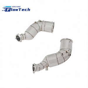 Tubería de escape de acero inoxidable con escudo térmico para Audi SQ5 3.0T B9 B9.5, tubo de escape turbo de alto flujo y rendimiento. - Product Image 2