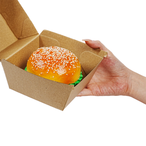 Tùy chỉnh phân hủy sinh học dùng một lần Takeaway cấp thực phẩm các tông bánh <span class=keywords><strong>hamburger</strong></span> bao bì hộp giấy phân hủy sinh học Burger hộp - Product Image 2