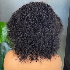 วิกผมมนุษย์แท้แบบดิบจากมาเลเซีย ราคาขายส่ง วิกผมหยิกฟูแบบธรรมชาติ มีหน้าม้า วิกผมมนุษย์แท้ 100% - Product Image 4