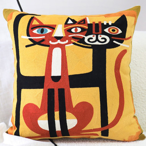 Funda de Almohada Decorativa de Lujo con Bordado de Gato para Sofá, Cama o Sillón, 18x18 Pulgadas - Product Image 4