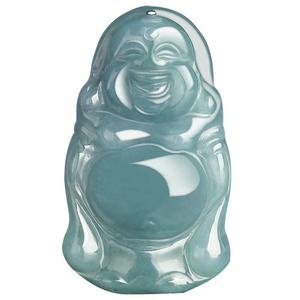 Colgante de Jadeíta Natural Azul Agua con Buda, Diseño Original UNISEX, Estilo Chino, Regalo con Certificado de Tasación FG37 - Product Image 5