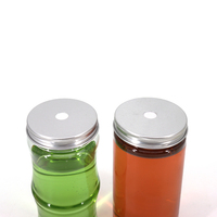 300ml 450ml 500ml Logo personnalisé vide en plastique PET peut boisson thé bouteille à boire pour jus boissons froides bouchon à vis avec trou de paille