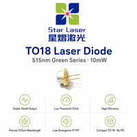 LXU51510NPG 515nm 10mW Dioda Laser Hijau TO18 5.6mm Modul LD untuk Laser Pointer Leveler Rangefinder Medis