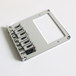 Puente de <span class=keywords><strong>Guitarra</strong></span> Moderno Cromado de Acero/Aleación de Zinc, Acabado Pulido, Diseño Duradero de 6 Selletas, <span class=keywords><strong>para</strong></span> Pastillas Humbucker - Product Image 3