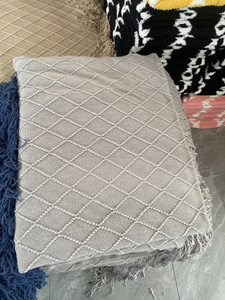 ผ้าห่มถักแบบแข็งแบบกำหนดเอง ผ้าคลุมเตียงทอจากอะคริลิกเนื้อนุ่ม สำหรับเดินทาง โซฟา เก้าอี้ โรงแรม ตกแต่งบ้าน ขายส่ง - Product Image 6