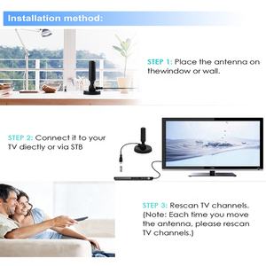 <span class=keywords><strong>Antenne</strong></span> TV numérique <span class=keywords><strong>HD</strong></span> <span class=keywords><strong>intérieure</strong></span> longue portée 360 degrés UHF terrestre DVB DVBT2 HDTV, <span class=keywords><strong>meilleur</strong></span> gain de 25 dBi, fréquence 170-860 MHz - Product Image 6