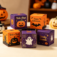 Boîte à bonbons personnalisée de luxe en carton blanc imperméable avec dorure à chaud pour la saison effrayante d'Halloween, production en 72h, boutique