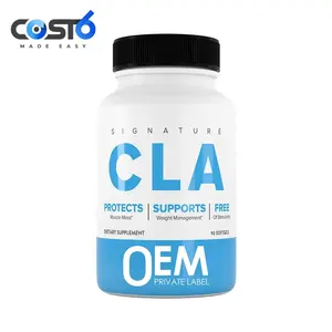 CLA Softgel OEM ikan lemak yang didukung oleh Omega 3 6 9 CLA gel lembut membakar lemak ikan minyak penurunan berat badan Vitamin E Cla suplemen