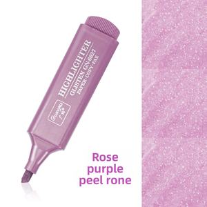 Ensemble de surligneurs <span class=keywords><strong>Guangna</strong></span> Morandi Jumbo à pointe oblique, métalliques brillants, pour peinture, graffiti, journal étudiant et marquage clé - Product Image 5