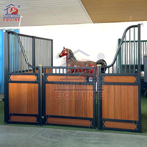 Draagbare Bamboe Gepoedercoate Klassieke Paardenuitrustingen Kraampjes Paardenbox Paardenstal 12 Voet Paardenstal Fronten - Product Image 6