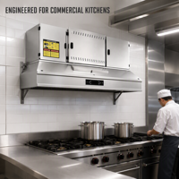 Hotte de cuisine professionnelle durable en acier inoxydable avec filtres à déflecteurs faciles à nettoyer pour le contrôle de la fumée dans les cuisines de restaurant