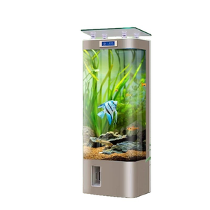 Living room small household heat-bent glass floor-standing wall-mounted back-filtering non-replacement water <strong>tank</strong> white - Product Image 2