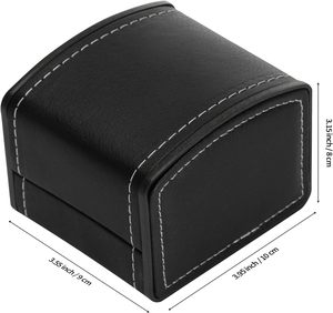 Boîte cadeau de luxe <span class=keywords><strong>en</strong></span> <span class=keywords><strong>cuir</strong></span> pour <span class=keywords><strong>montre</strong></span> simple, étui portable <span class=keywords><strong>à</strong></span> fente unique pour <span class=keywords><strong>montre</strong></span>-bracelet, boîte de rangement et de présentation avec coussin - Product Image 4
