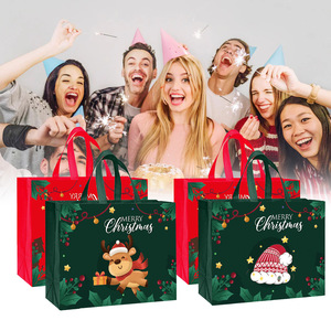 Borse Shopper Natalizie Riutilizzabili Personalizzate in Tessuto Non Tessuto, Borse Portaoggetti Natalizie - Vendita Calda - Product Image 5