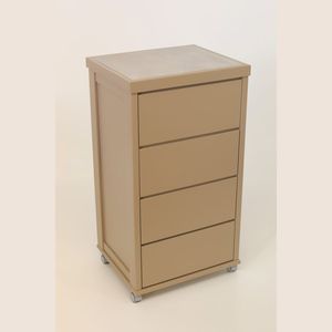 Gabinete Moderno con Cajones de Madera de Haya Sólida Auténtica, con Superficie de Cerámica y Ruedas de Plástico, para Espacios de Vida Elegantes - Product Image 1