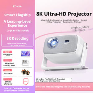 Proyector Eléctrico Konka de 200 Pulgadas 1080P, Cine en Casa, Enfoque Automático, Portátil, Pantalla de Proyección Blanca para Teléfono Móvil - Product Image 2