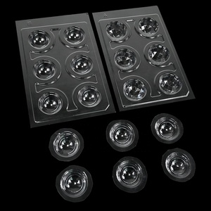 XJH 8 pièces 3D en forme de boule dur cuisson pâtisserie gâteau décoration moules <span class=keywords><strong>cercle</strong></span> formes plastique chocolat moule - Product Image 3