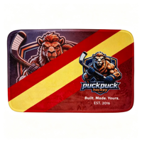 Tapis d'entraînement pour patins à glace PUCKPUCK Modèle 001 avec logo personnalisé par sublimation, surface en polyester durable et antidérapante