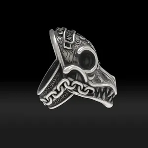 Anillo MORIOR <span class=keywords><strong>INVICTUS</strong></span> para Hombre, Aleación Oxidada, Joyería de Fe, para Fiesta (1 Pieza) - Product Image 4