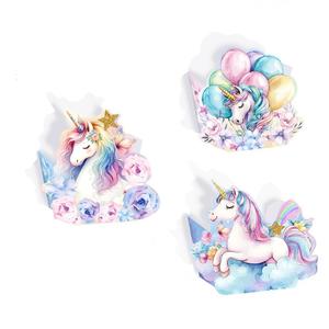 Haute qualité arc-en-ciel <span class=keywords><strong>licorne</strong></span> papier <span class=keywords><strong>boîte</strong></span>-cadeau 3D Floral Snack pour anniversaire mariage fête cadeau Pastel aquarelle décor boîtes <span class=keywords><strong>à</strong></span> bonbons - Product Image 6