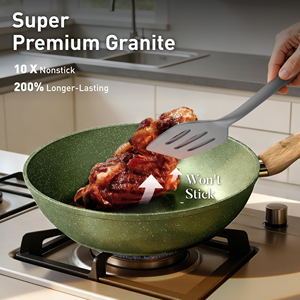 Juego de Ollas de Cocina con Revestimiento Cerámico Antiadherente, de Aleación de Aluminio Forjado, Aptas <span class=keywords><strong>para</strong></span> Inducción, <span class=keywords><strong>Sartenes</strong></span> y Cacerolas, con Logotipo Personalizado - Product Image 2