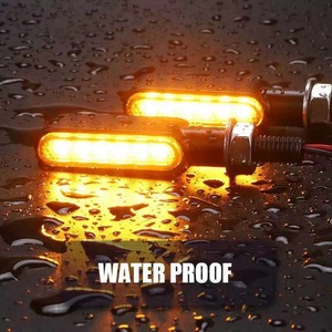 Systèmes d'éclairage de moto, mini clignotants <span class=keywords><strong>3</strong></span> LED ambre, feux de signalisation pour Honda Yamaha Kawasaki Bobber Cafe Racer - Product Image 2