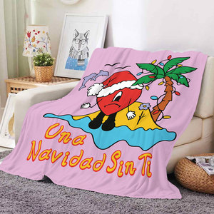 Manta personalizada <span class=keywords><strong>de</strong></span> <span class=keywords><strong>Bad</strong></span> <span class=keywords><strong>Bunny</strong></span>, manta con estampado <span class=keywords><strong>de</strong></span> sublimación, manta rosa <span class=keywords><strong>de</strong></span> poliéster con pintura <span class=keywords><strong>de</strong></span> dibujos animados - Product Image 3