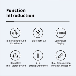 Auricolari Wireless Over-Ear S72 con Chipset JL V5.4, 6 Ore di Riproduzione, Impermeabilità IPX4, Doppio Display di Potenza, Bassi Stereo - Product Image 6