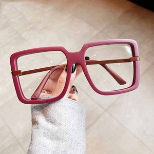 2025 moda <span class=keywords><strong>Retro</strong></span> Anti-Luz Azul lente plana gafas ópticas marco completo grande gafas de gran tamaño marcos de gafas - Product Image 1