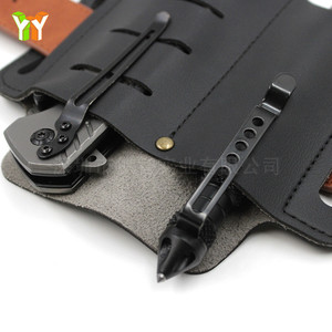 Amazonian Outdoor Tactical Pack, PU Leather EDC <b>Tool</b> <b>Case</b>, Waist Attachment Flashlight <b>Case</b>, Flint <b>Case</b> - Product Image 2