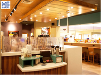 Comptoir de bar à café personnalisé, mobilier commercial, comptoir de décoration de bar pour l'aménagement complet des intérieurs de café et de conception de magasins tout-en-un