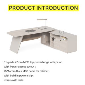 Mueble de oficina jefe escritorio Gerente Ejecutivo Oficina escritorio Mesa CEO lujo escritorio jefe mesa para oficina Escritorio - Product Image 3