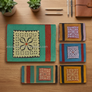 Couvre-lit indien Kantha fait main en gros, style cutwork - Product Image 4
