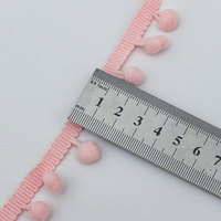 Bordure en dentelle pompon multicolore RYL 1,3 cm, franges en nylon pour vêtements, rideaux et accessoires de couture pour textiles de maison