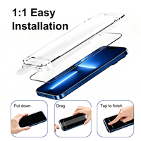 Film de protection d'écran avec plateau d'alignement pour iPhone 18 Series, installation facile, film de protection d'écran en verre trempé 9H