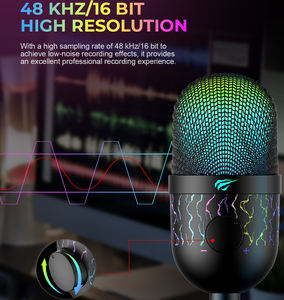 Havit-micrófono usb profesional GK52, micrófono de escritorio para <span class=keywords><strong>podcast</strong></span>, con cable para videojuegos, para youtube - Product Image 6